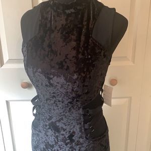 Velvet
cutout club wear dress by Mango . Large